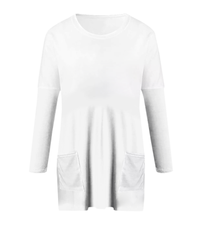长款落肩袖大码女装PDDW20068 - 仿棉-180g/0XL