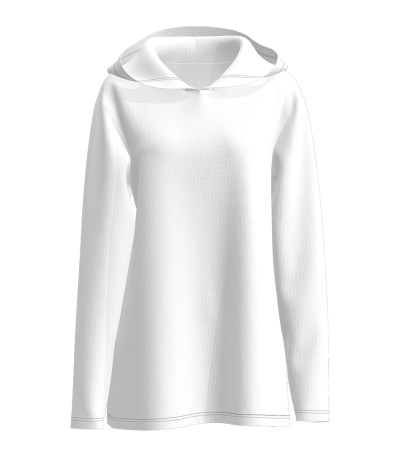女长款连帽卫衣LTW20259 - 空气层-250g/S