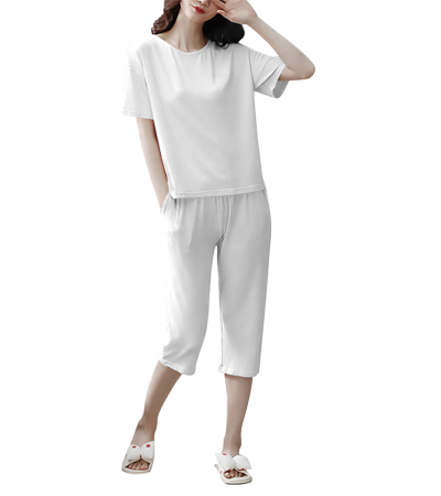 NK-DKJJFTZ   女短款家居服套装（R0027） - 仿棉-180g/S