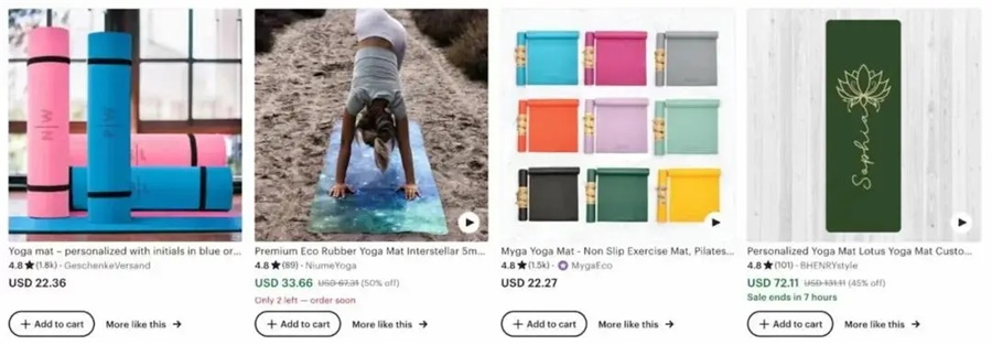 Etsy跨境平台pod定制瑜伽垫