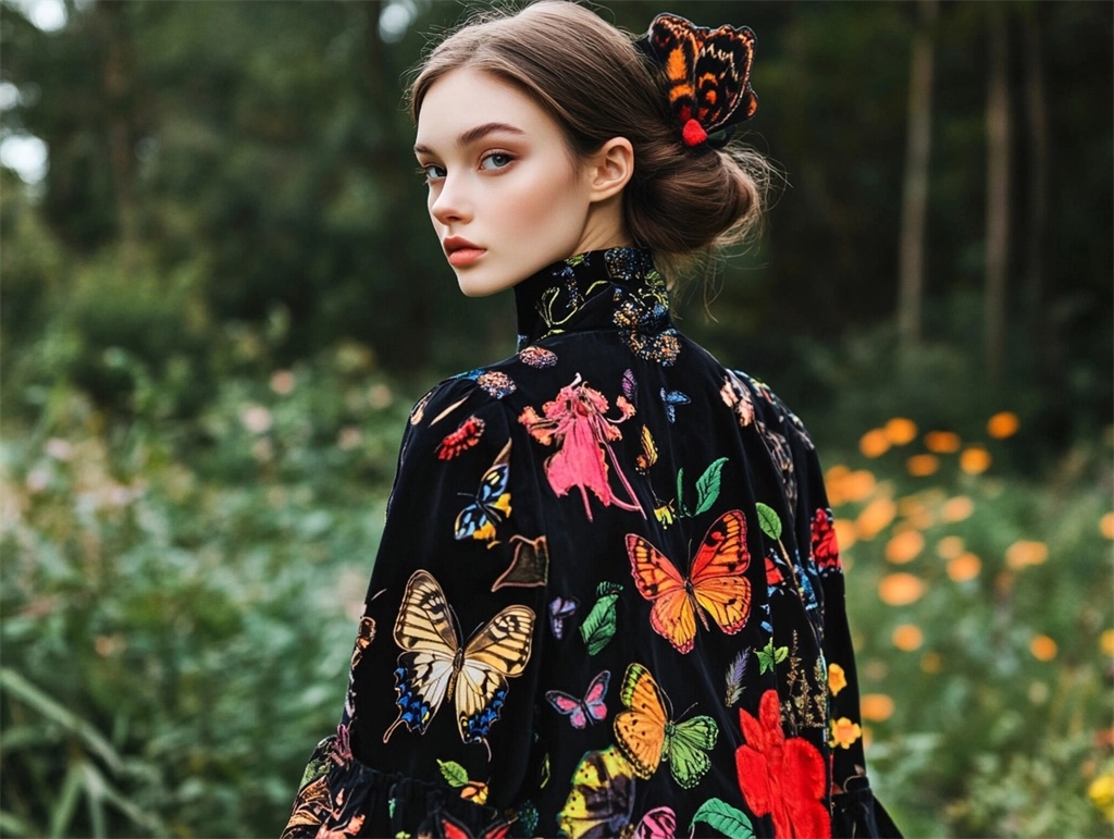 蝴蝶花型与猫咪图案：2025年时尚POD服装设计的新宠